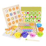 Juego Educativo Didactico Madera Sensorial Motricidad Fina M