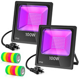 Luz Negra Led Uv De 100w, Paquete De 2 - Luz Negra Led ...