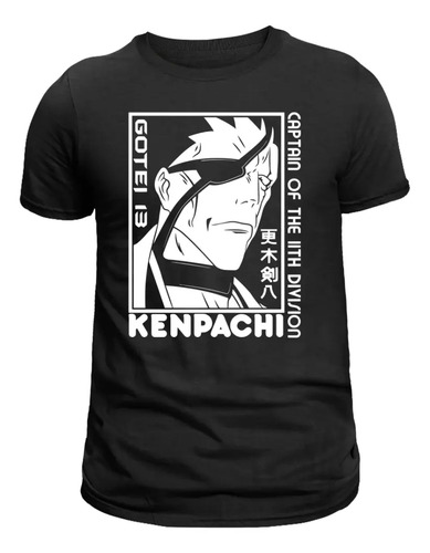 Playera Kenpachi Zaraki Capitan 11 Gotei 13 Bleach Anime Dtf