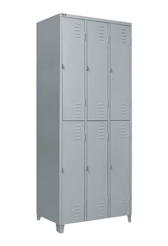 Roupeiro De Aço Locker 6 Portas Grandes 198x92x40 C/ Nf