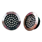 Spot Led Empotrado De Piso 36w Multivoltaje Acero Inoxidable Color Luz Calida 3500k