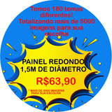 Painel Redondo Em Tecido Fundo Do Mar 1,5m