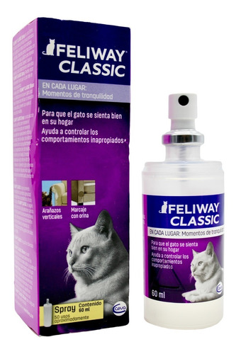 Feliway Classic Spray Para 50 Usos 60 Ml Para Gatos