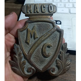 Antiguo Cartel Placa Maco En Bronce 9,4 X 9mm X 10,9 Alto