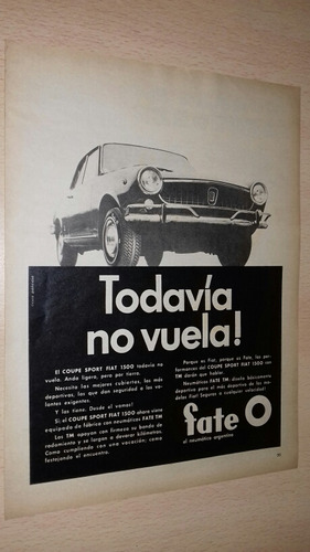 P426 Clipping Publicidad Neumaticos Fate Año 1968