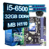 Kit Upgrade Intel I5 6500 + Placa Mãe Intel H110 + 32g Ddr4 