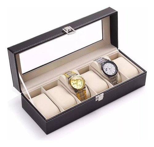 Caja Organizador Estuche Para  6 Relojes 