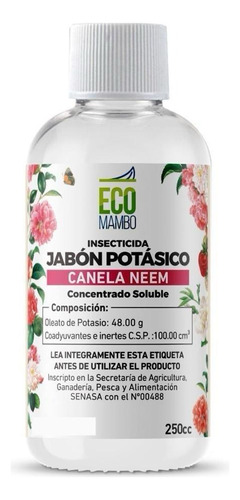 Jabon Potasico Canela Neem X250cc Ecomambo