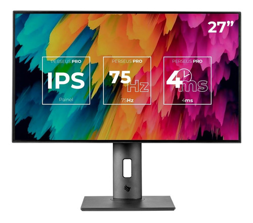 Monitor 27  Profissional Pichau Perseus Pro Ips Qhd Hdmi/dpa Cor Preto 110v/220v