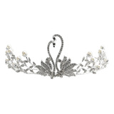 Diadema De Cisne Con Diamantes De Imitación Para Novia Con T