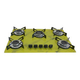 Fogão Cooktop Chapa 5bocas Ultra Chama 127/220v Marm Amarelo