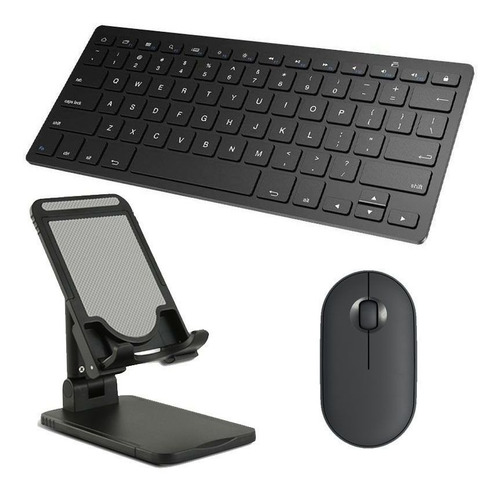 Teclado E Mouse Bluetooth Suporte Para iPad 10 - 10,9  Preto