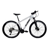 Bicicleta Aro 29 Ksw Xlt 100 - 27vel Alivio 1.0 + K7 + Trava Cor Branco Tamanho Do Quadro 17