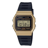 Relógio Casio Unissex Vintage F-91wm 9adf Dourado Digital