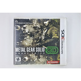 Metal Gear Solid Snake Eater 3d Nintendo 3ds  