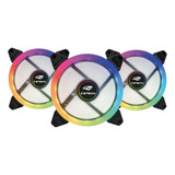 Combo 3 Cooler Fan Rgb 6 Pinos 120mm Argb Pc Gabinete Gamer