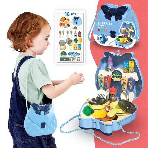 Cozinha De Brinquedo Completa Infantil Kit Maleta Chef Toys