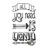 Vinilo Frase Decorativo All You Need Ref 039