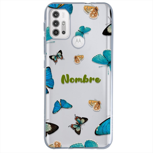 Funda Para Motorola Mariposas Personalizada Con Tu Nombre