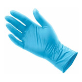 Guantes Descartables Antideslizantes Vglove Color Azul Talle M De Nitrilo X 100 Unidades