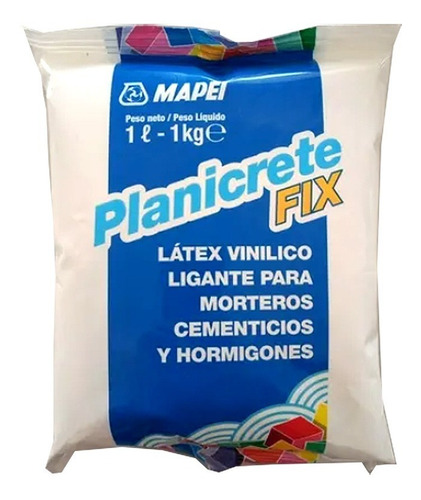 Latex Vinilico Planicrete Fix Bolsa 1 Lt Mapei Sibaco