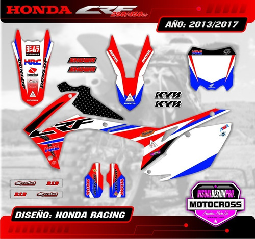 Kit Calcos Gráfica Honda Crf 250/450r - 2013/17