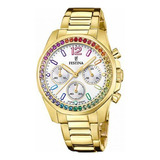 Reloj Para Mujer Festina Boyfriend F20609-2 Dorado