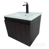 Lavabo Con Gabinete Y Monomando Negro Bañoclo50m 