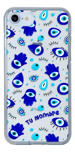 Funda Para iPhone Ojo Turco Mano Fátima Hamsa Con Nombre