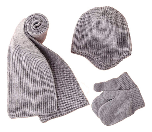 Juego De 3 Piezas Gorro, Bufanda Y Guantes Para Bebé 