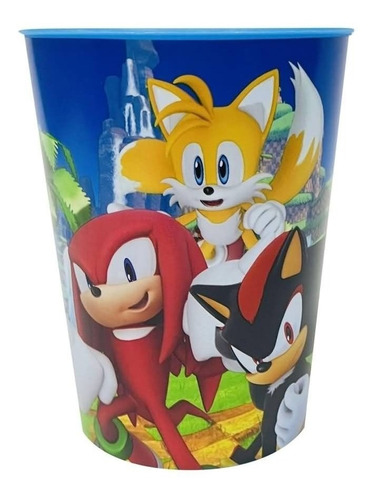 Vaso Infantil De Plástico Cresko Sonic Color Azul