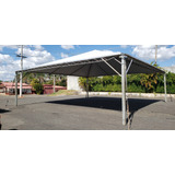 Tenda Piramidal 10x10m (100m²) Galvanizada, Com Calhas 