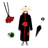 Cosplay Animes Manto Akatsuki Kakuzu Anel + Colar Hidan A22