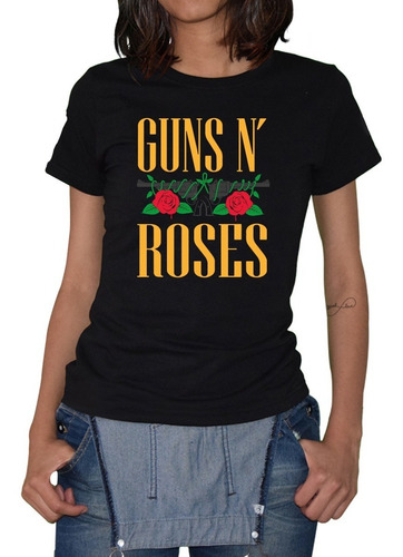 Playera Mujer Guns And Roses Mod-1