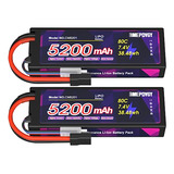 Emepovgy 2s Lipo Batería 7.4v 80c 5200mah Estuche Rígido P