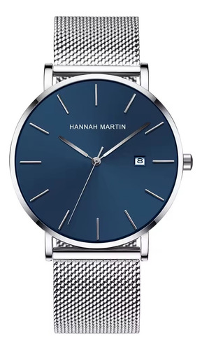 Reloj Hombre Analógico  Hannah Martin Acero Elegante Blue