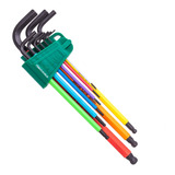 Jogo Chave Allen Abaulada Color 1,5 Mm A 10 Mm (9pc) Sata