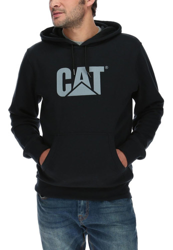Poleron Hombre Design Mark Hooded Sweatshirt Negro Cat