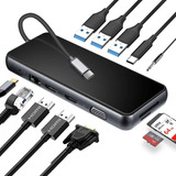 Docking Station Usb Hub Tipo C 12 En 1 Para Mac Windows Pd