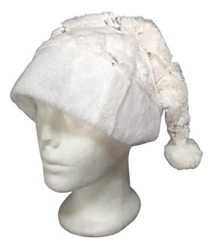 Gorros De Navidad Pompom Blanco Importado 42cm Tipo Peluche