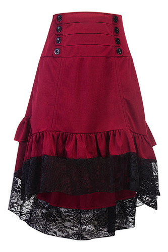 Lyfalda Midi Gótica Retro Lolita Para Mujer Invierno