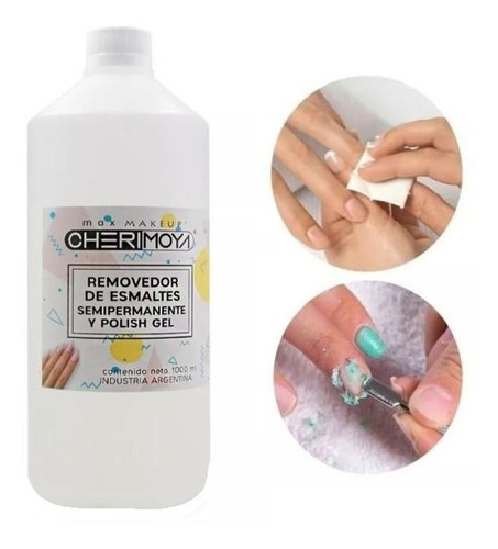 Removedor De Esmalte Semipermanente Cherimoya Uñas 1000ml