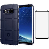 Asuwish Phone Case For Samsung Galaxy S8 With Tempered Glass