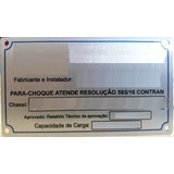 Plaqueta Placa De Para-choque + Placa De Protetor Lateral