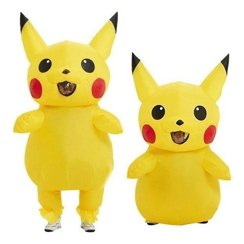 Disfraz Inflable Amarillo Mascota Pikachu Anime Cosplay