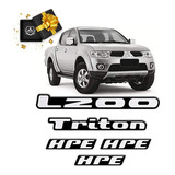 Kit Adesivos Emblema L200 Triton Hpe 2008 Resinados