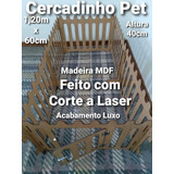 Cercadinho Pet Cachorro Coelho Móvel Desmontável Madeira Mdf