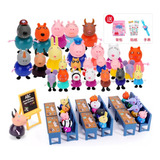 Set Lazhu De 32 Muñecas Familiares De Peppa Pig [u]