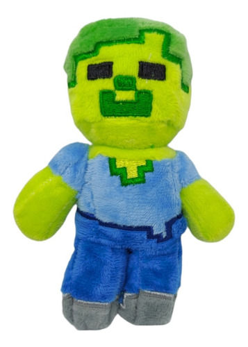 Zombie De Minecraft - Mini Peluche Llavero Clip Colgar  