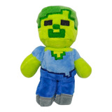 Zombie De Minecraft - Mini Peluche Llavero Clip Colgar  